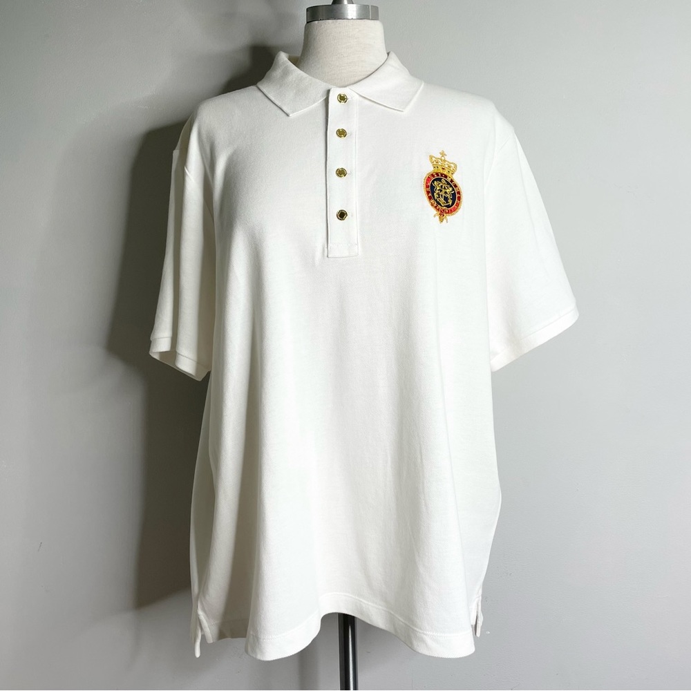 LAUREN RALPH LAUREN Women’s RL Crest Short Sleeve Polo Shirt